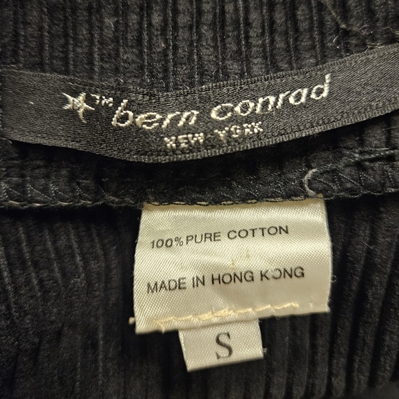 biker boho Retro black corduroy sweater vest jacket size S - Picture 9 of 10